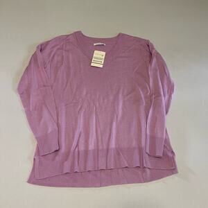 Staccato Just Saying Knit Sweater Top in Orchid Purple S